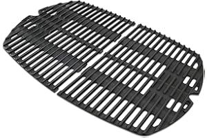 Votenli C764D(2-Pack) 17 x 12.7 inches Cast Iron Cooking Grid Grates for Weber 7644 Q100 series, Q140, Q1000 series Q1200 50060301 386000 50060001 51010001 51060001 51070001 51080001 51190001 51200001