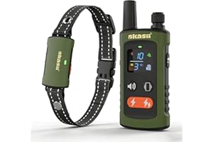 Skasii Dog Training Collar with Remote - 0-150 Lbs, 4500FT, IPX8, Dog Shock Collar with 4 Training Modes, Security Lock, Rech