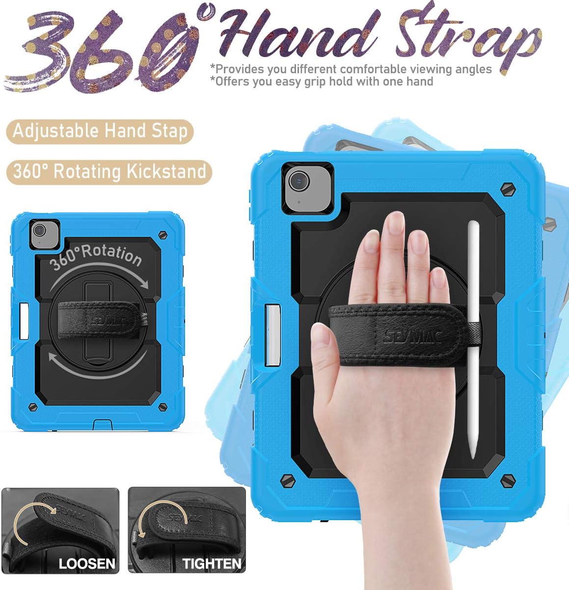 SEYMAC Case for iPad Air 5th/4th Generation 10.9 inch, for iPad Pro 11 inch - Image 5