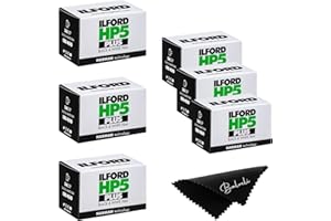 Ilford HP5 Plus 400 Black and White 35mm, 36 Exposures, 6 Rolls-Balveli Cloth-35mm Roll 400 Iso Film Roll-Camera Film