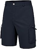 QPNGRP Men's 9" Inseam Stretch Waist Zipper Cargo
