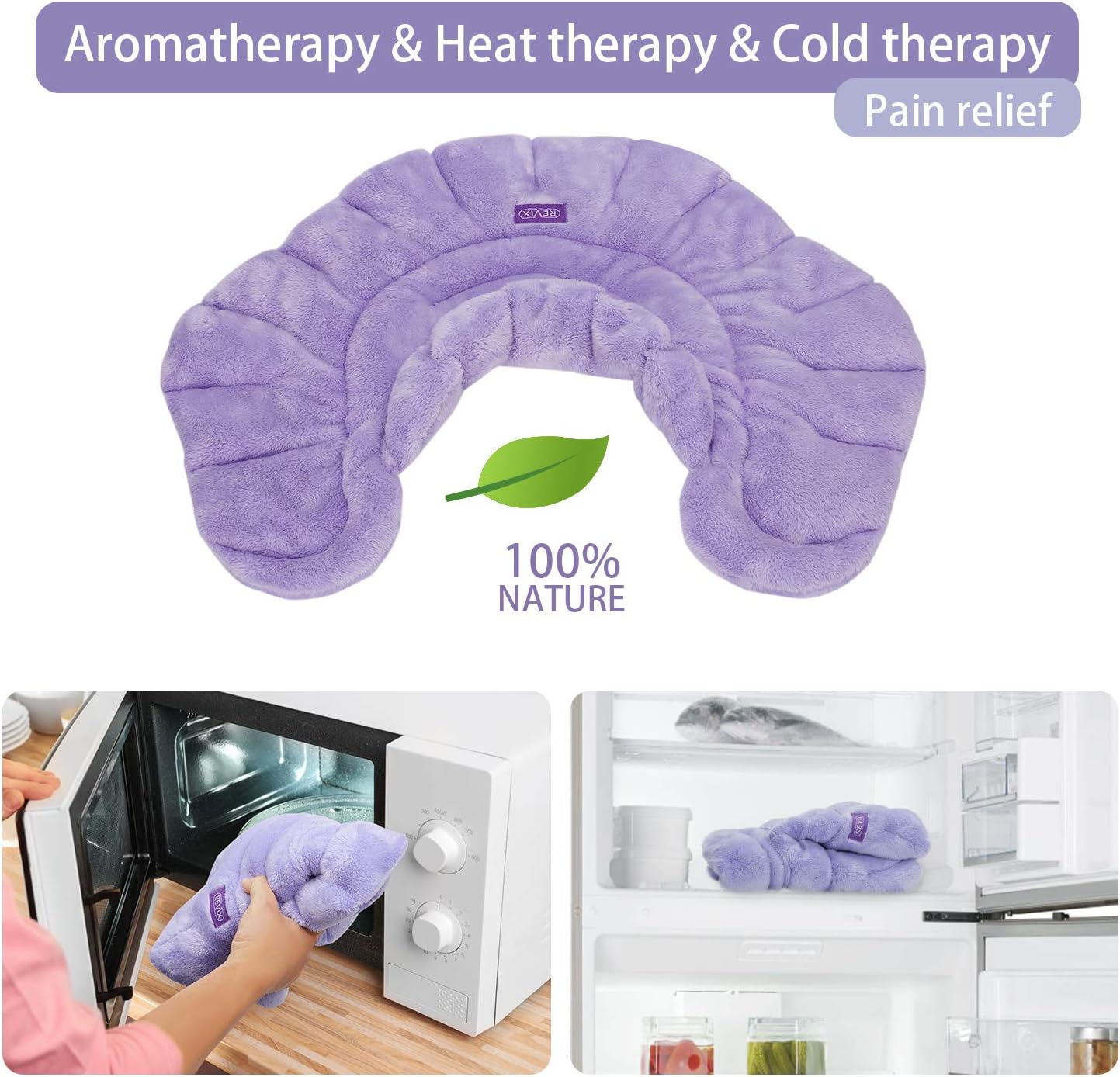 REVIX Microwave Heating Pad for Neck Shoulders and Back Pain Reliefwith Moist Heat, Weighted Microwavable Heated Neck Wrap Warmer: Health & Personal Care