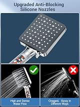 YEAUPE PRO Shower Head and Hose 1.6m with Filter Square High Pressure 6 Modes view 8