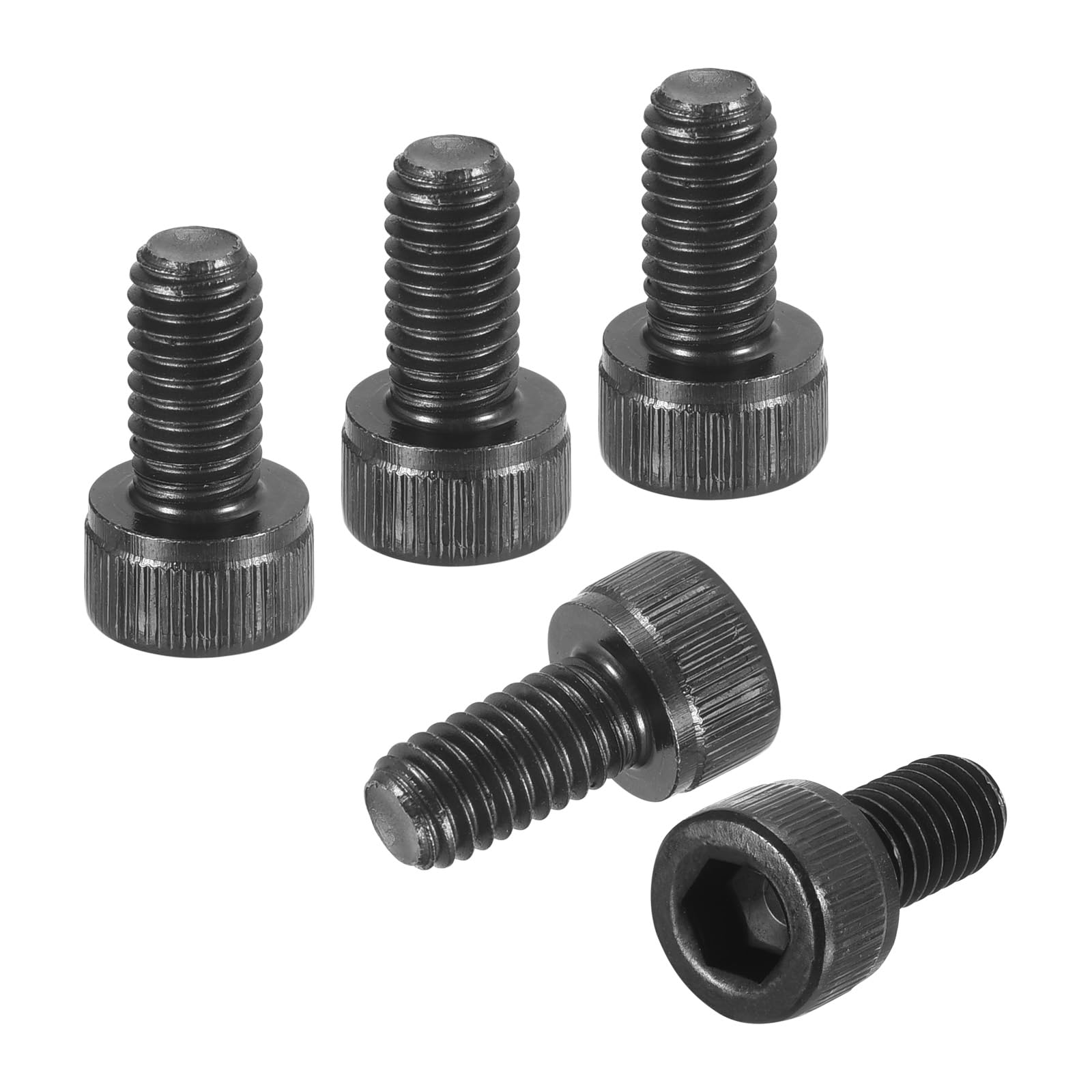 DTGN M6-1x12 Socket Head Cap Screws Bolts - 50Pack - Good for Road Bicycle, Mountain Bike, Auto, Motorcycle - Carbon Steel Hex Head Metric Screws, Black