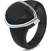 Rinfit Women's Silicone Rings - Engagement or Promise Rings for Her - Oversized Pear Silicone Wedding Bands Women - Patented Design