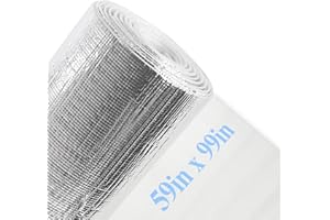 HADOR Window Insulation Kit for Summer Heat 59 in X 99 in, Reflective Insulation Foam Sheet Roll, Non-flaking Pearl Cotton Insulation with Aluminum Foil Cover, Thermal Insulation Shield