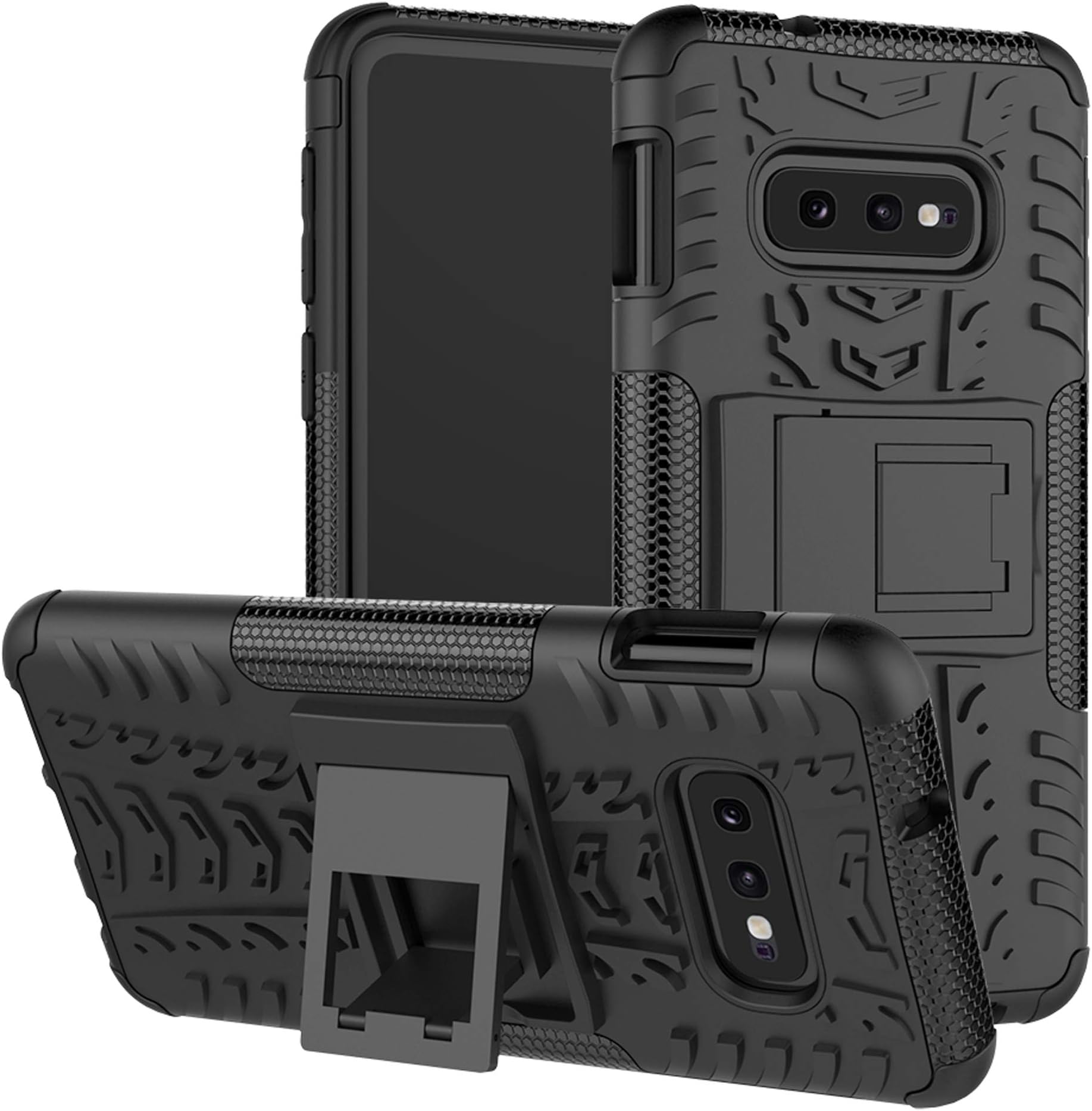 Labanema Case for Galaxy S10e, Heavy Duty Shock Proof Rugged Cover Dual Layer Armor Combo Protective Hard Case Cover for Samsung Galaxy S10e / S10 Lite Smartphone - Black