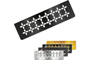 UKIAF 12 Inch Matte Smooth Black Surface Aluminum Material Shower Niche Shelf Rectangular Bathroom Niche Shelf with Floral De