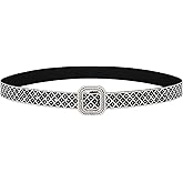 XZQTIVE Women's 0.85 Inch Rhinestone Statement Belt Sparkly Glitter Belts for Dresses Jeans Pants Chic Party Outfits