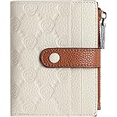 FALAN MULE Small Wallets for Women RFID Blocking Slim Bifold Leather Womens Wallet with Zipper Coin Purse