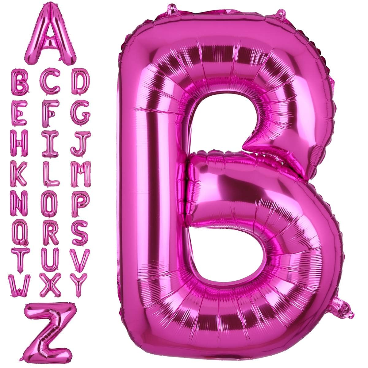 40 Inch Giant Pink Letter B Foil Helium Balloons Big Single Mylar Balloon Birthday Party Decoration Supply Baby Shower (Pink B)