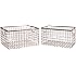 SLPR Wire Storage Shelf Basket (Set of 2, Copper) | Organizer Storage Container for Laundry Pantry Freezer Cabinet