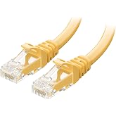 Cable Matters 10Gbps Snagless Cat 6 Ethernet Cable, 6ft, Yellow | 24 AWG Bare Copper, Gold-Plated RJ45, PoE++, 550MHz Bandwidth, Cat6 Cable, Ethernet Cord