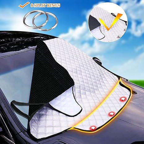 Auto Sonnenschutz Frontscheibe Windschutzscheiben Abdeckung 3 Magnet UV-Schutz für Sommer Wintergegen Schnee, EIS, Frost, Sta