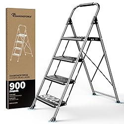 4 Step Ladder,DIAMONDFORGE Folding Step Stool with
