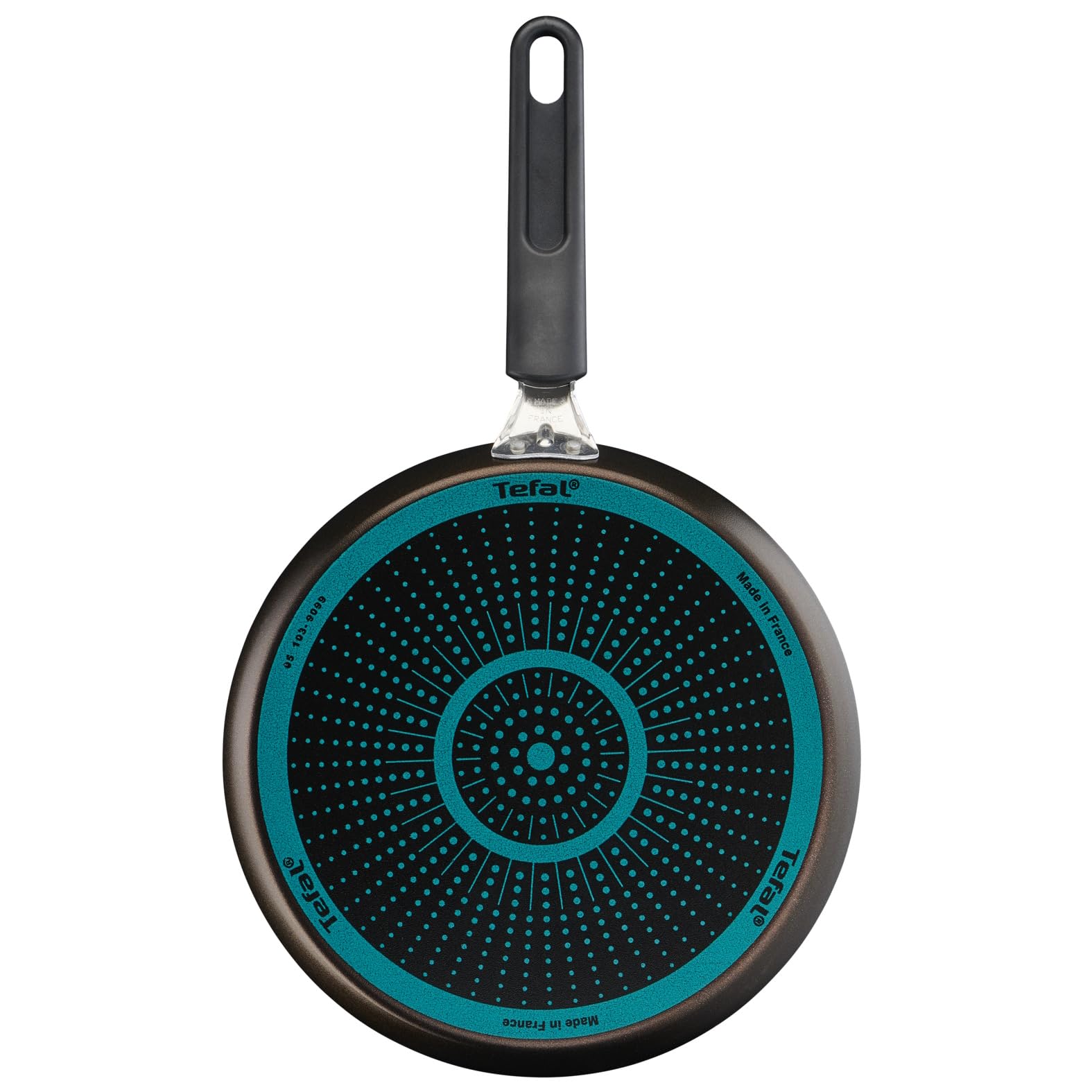Tefal Easy Cook & Clean Crêpe-Pfanne 25 cm, Pancake Pfanne antihaftbeschichtet, Thermo-Signal bei idealer Brattemperatur, NICHT induktionsgeeignet, Pfannkuchen, Made in France, Schwarz, B5550933 3