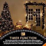 ANSIO Christmas Lights 500 LED 50m Warm White with Timer IP44 USB? Mains view 8