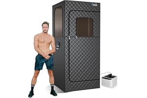 TOREAD Portable Sauna Box for Home，Personal Steam Saunas Tent at Home Use，Full Body Sauna Room at Home with 2.8L 1000W Steamer, Home Sauna SPA for Gym Yoga(Black)