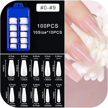 Amazon Co Jp ネイルカラーステッカー100ピースクリア ナチュラル ホワイト偽フレンチスタイルネイルチップ人工フェイクアクリルネイルアート マニキュアツール偽ネイル 14 ビューティー