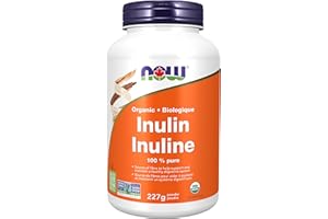NOW Supplements, Inulin Prebiotic Pure Powder, Certified Organic, Non-GMO Project Verified, Intestinal Support, 8-Ounce