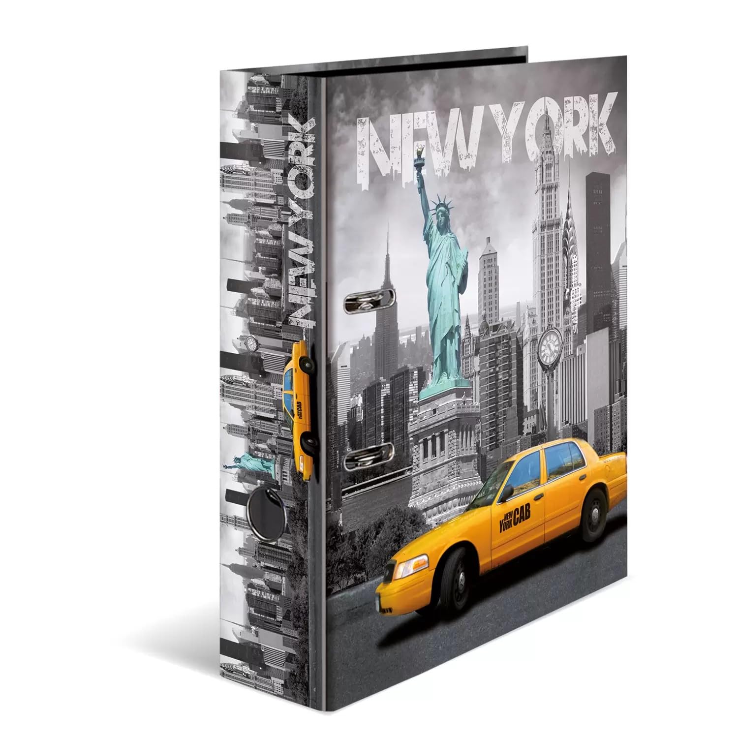 HERMA Lever Arch File Trend Cities with New York Motif, A4, 70 mm Spine, with Inner Print, 1 Folder