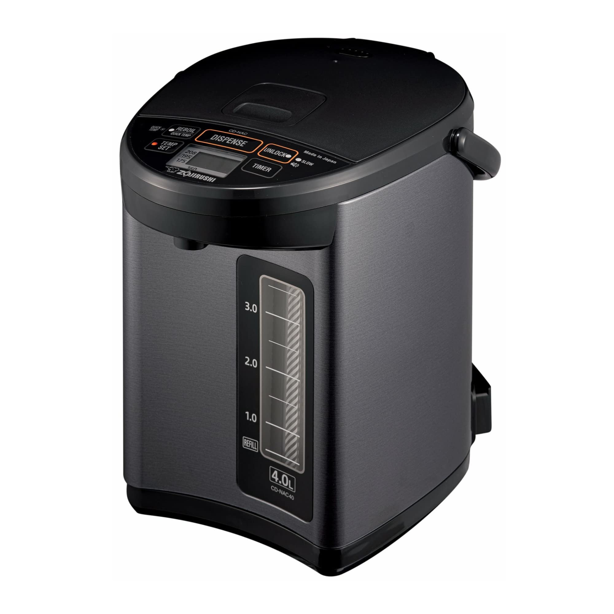 Zojirushi CD-NAC40BM Micom Water Boiler and Warmer (4-Liter, Metallic Black) Image