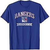New York Rangers Vintage Hockey Royal Officially Licensed T-Shirt