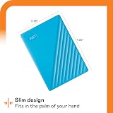 WD 2TB My Passport Portable USB 3.0 HDD Blue with Backup Password Protection view 2