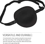 SWKJ 2 Pack Eye Patches Adjustable Soft Comfort For Adults Kids Amblyopia Pirate view 7