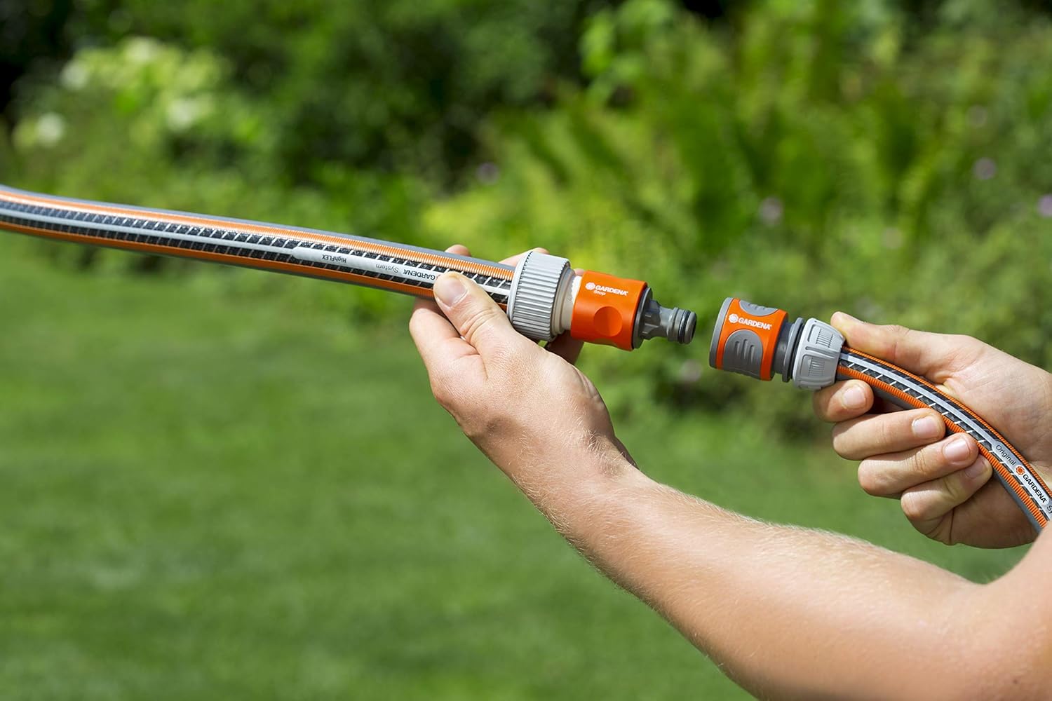 Gardena Profi system transition piece with waterstop: hose piece for connection to the hose end suitable for 19 mm (3/4 inch) - Image 5