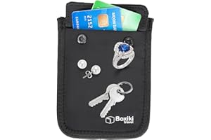 Boxiki Travel BRA WALLET - Hidden Money Pouch with Adjustable Elastic Strap - Perfect Secret Pocket Protect Your Credit Cards Cash Valuables