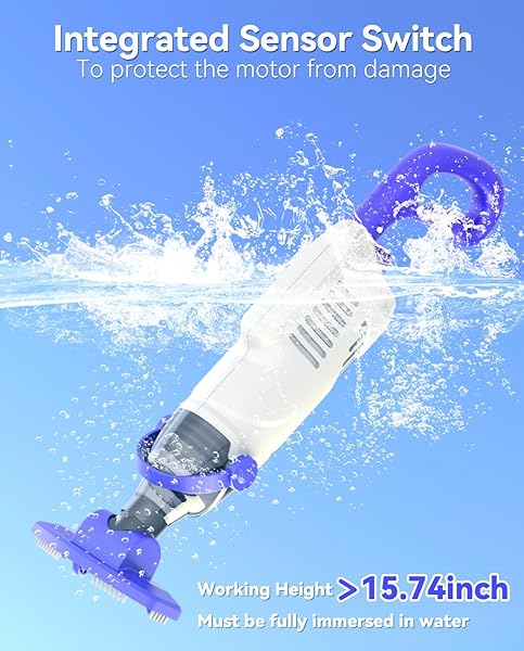 NICHRO POOL VACUUM FOR ABOVE GROUND POOL, CORDLESS HANDHELD POOL VACUUM WITH 18 GPM SUCTION, 60 MIN RUNTIME, RECHARGEABLE POOL CLEANER WITH ALUMINUM POLE & BRUSH HEADS FOR INGROUND POOLS, SPA, HOT TUB