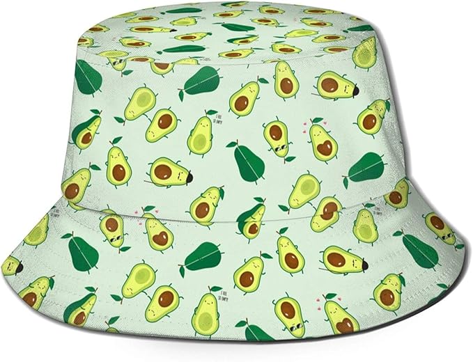 ZHANGLIYUE Avocado Boys Funny Bucket Hats Fisherman Cap Black at Amazon