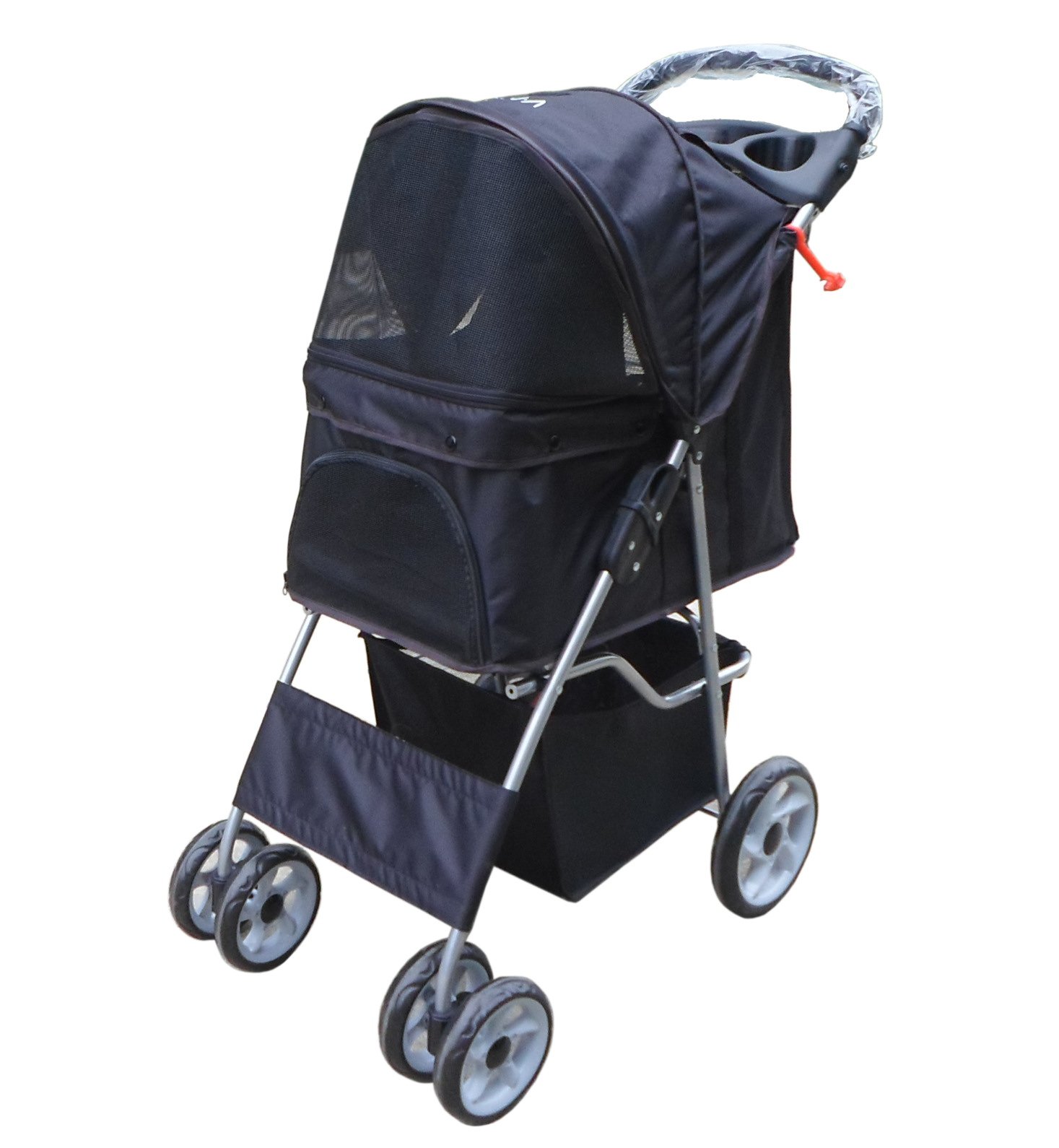 VIVO Four Wheel Pet Stroller, for Cat, Dog and More, Foldable Carrier