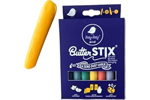 Jaq Jaq Bird ButterStix Chalk Markers, Non-Toxic, Erasable, Smooth Glide on Non-Porous Surfaces, Kid-Safe