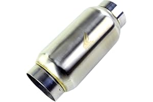 TOTALFLOW 9944 Mini Race Exhaust Muffler | 304 Stainless Steel | 2.5" Inner Diameter Inlet - 2.5" Outer Diameter Outlet