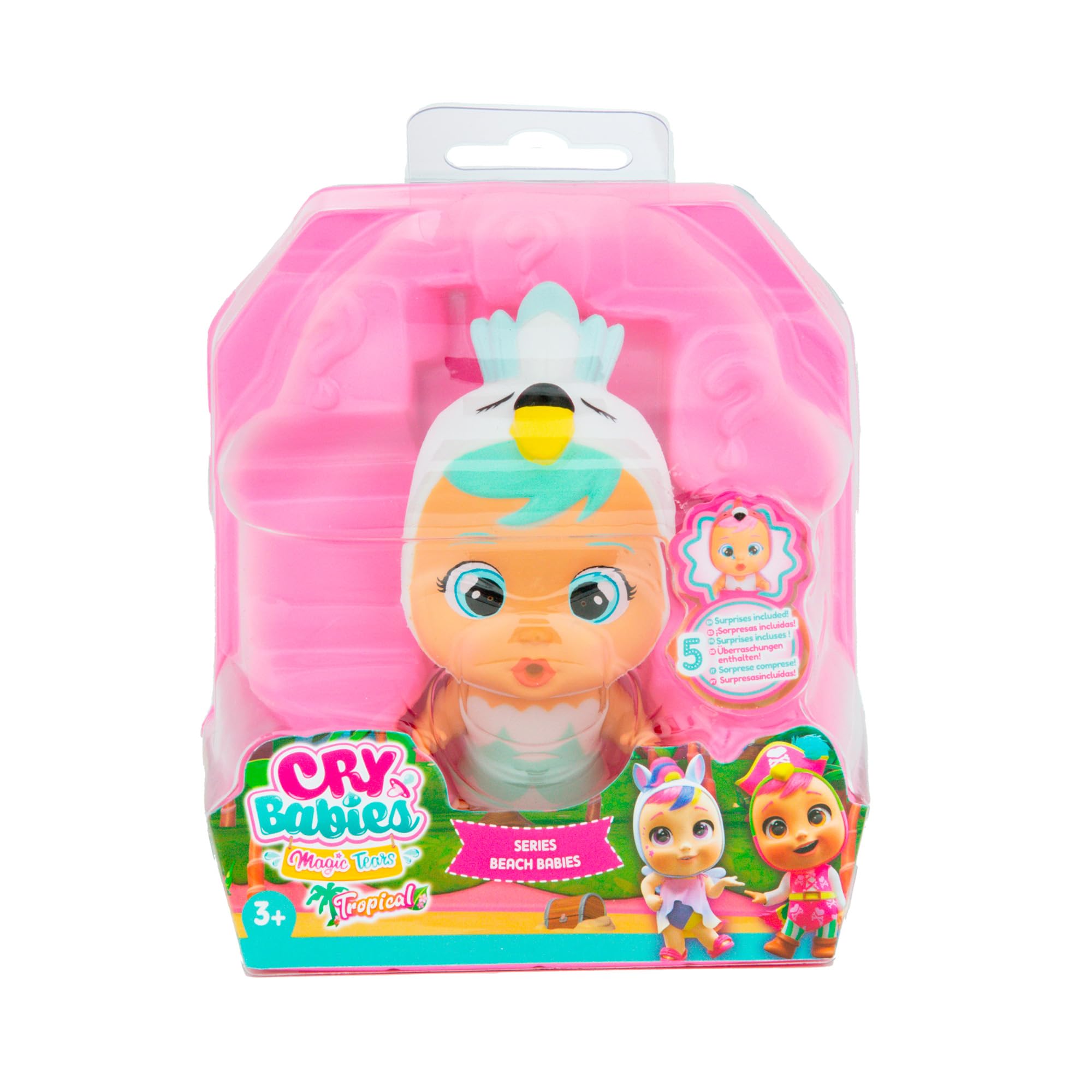 CRY BABIES Magic Tears Tropical Beach Babies Sydney Collectable Doll that Cries Real Tears with Swimsuit & 4 Accessories Toy and Gift for Girls and Boys from 3 Years
