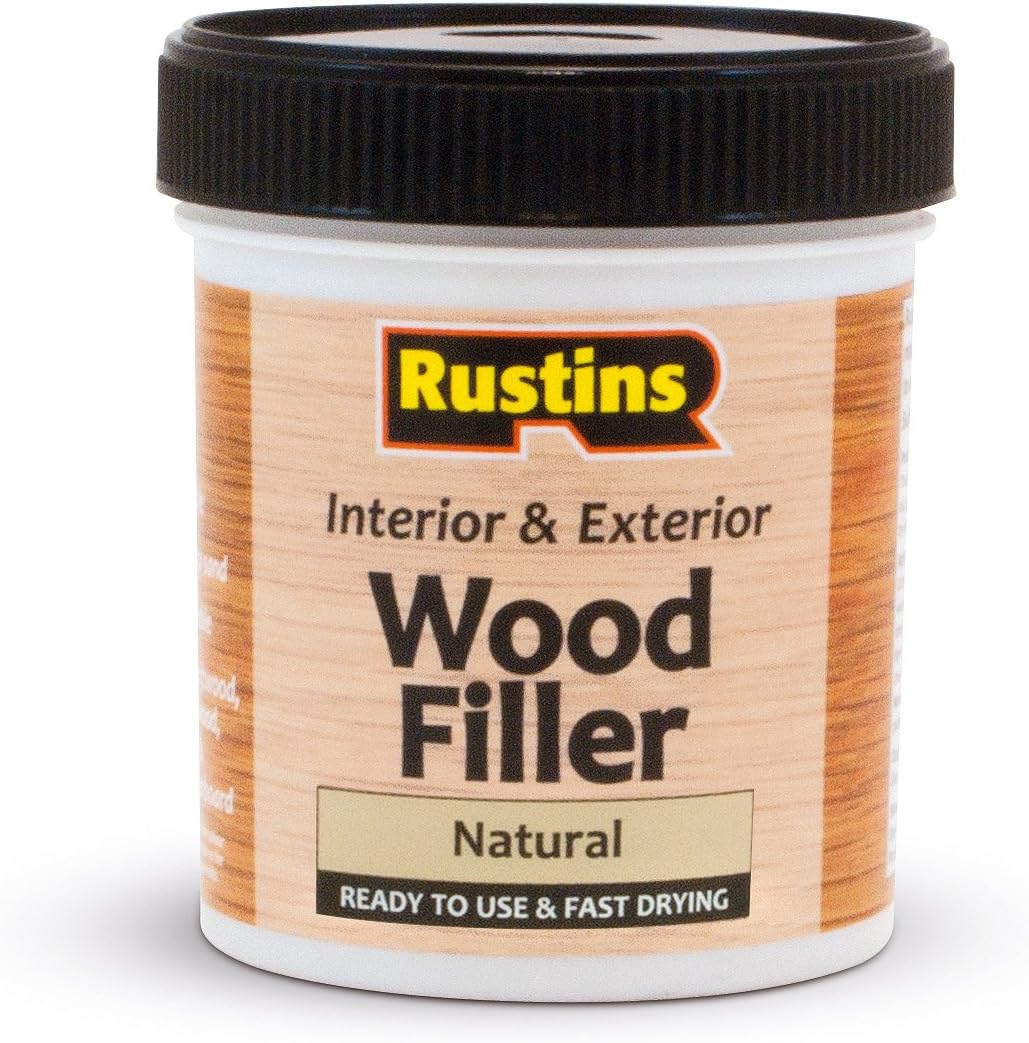 Rustins AWOON250 Acrylic Wood Filler, Natural, 400g- Multi-Purpose Wood Repair Compound for Cracks Gaps