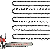 5Pack Stihl Chainsaw Chain 16 Inch 3/8" LP Pitch .043'' Gauge 55 Drive Links Fits 61PMMC3-55 Stihl MS170, MS171, MS180c- 36100050055 and More