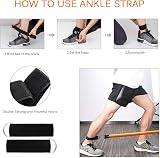 Himaly Resistance Bands Set 5pcs 100 Lbs with Handles Door Anchor view 3