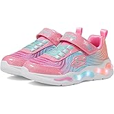 Skechers Kids Wavy Beams - Ombre Express Sneaker, Pink/Multi, 2.5 Little Kid