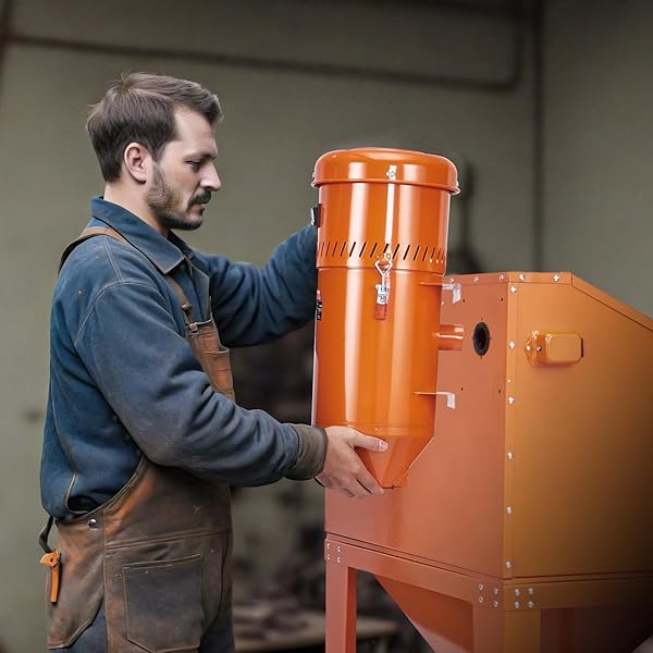 DUST COLLECTION SYSTEM: 1.6-HP DUST COLLECTOR MEDIA RECLAIMER WITH 1.8 GALLON CAPACITY – UNIVERSAL FIT FOR SANDBLASTER CABINETS AND MEDIA BLASTERS