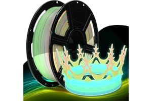 FLASHFORGE Rapid PLA Filament 1.75mm Luminous Melody, 500mm/s High Speed Printing, Glow in The Dark 3D Printer Filament 1kg Spool, Dimensional Accuracy +/- 0.02mm, Brilliant, Long-Lasting Glow