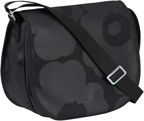 Amazon マリメッコ ウニッコ柄ショルダーバッグ ブラック Salli Pieni Unikko 並行輸入品 ショルダーバッグ