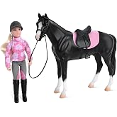 Breyer Horses Freedom Series | English Horse and Rider | Horse Figurine | 9" L x 7" H | Model #61156, Black