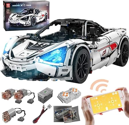 Amazon Mclaren 7sスーパーカー 2 4g 4ch Rcスポーツカーの建設セット モーターが設置されている2 4g 4ch Rc スポーツカーの建設セット レゴテクニックと互換性のあるブロック ラジコン ドローン 通販