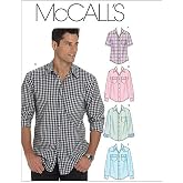 McCall's M6044 Men's Button-Down Shirts Sewing Pattern, Sizes S-L