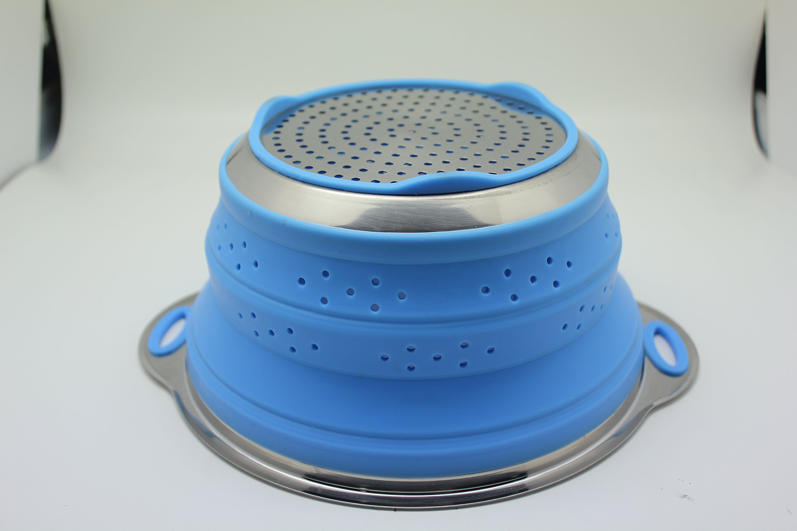 Sailing Premium Collapsible Silicone Colander/Strainer with Stainless