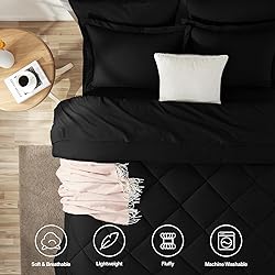 CozyLux Queen Comforter Set with Sheets 7 Pieces