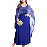 CYCLAMEN Plus Size Evening Gown with Sparkly Cape Overlay Elegant A Line Mother of The Bride Dress for Wedding Guest